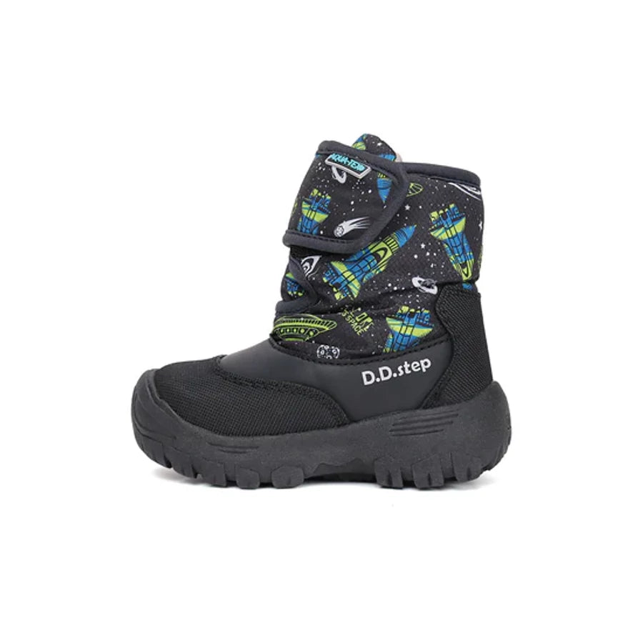 D.D.Step Kisfiú AQUA-TEX (vízálló) Vízálló cipő - Űrhajós - Fekete - P081-52502