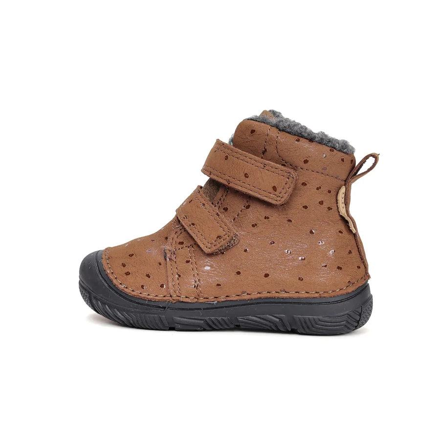 D.D.Step Kislány Bélelt bokacipő - Barna csilligós - W082-52674E