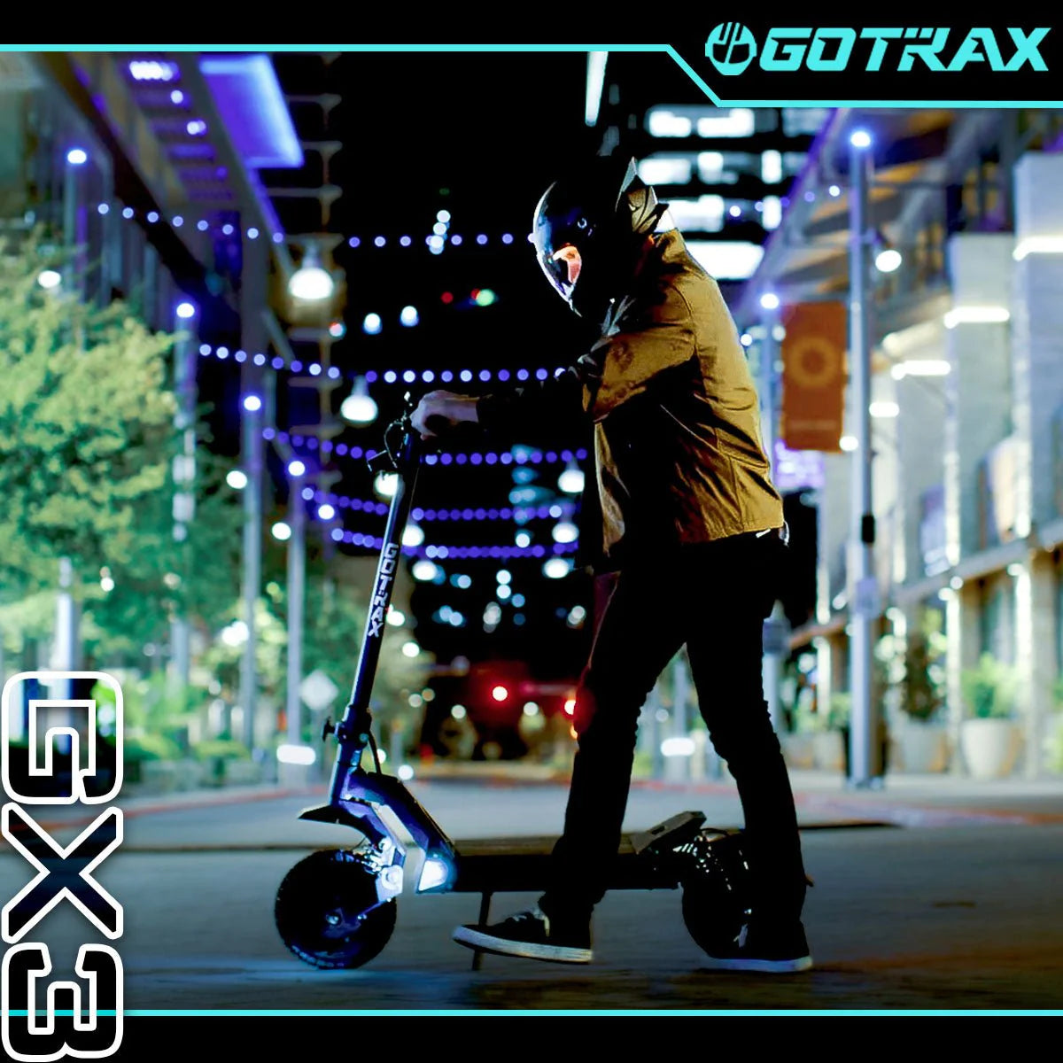 Hulajnoga elektryczna terenowa Gotrax GX3 z 2025 r. – mocne dwa silniki, prędkość maksymalna 64 km/h, opony terenowe